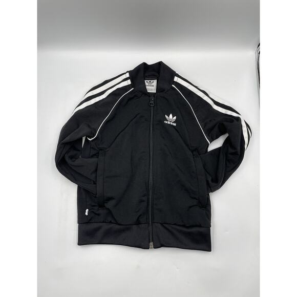 Adidas Youth Kids Adicolor SST Black Track Jacket Trefoil Zip Size 4T - Picture 1 of 5